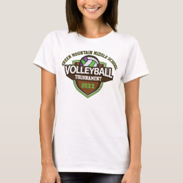 Aangepaste volleybal toernooi jaar naam nummer t-shirt