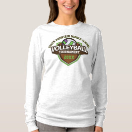 Aangepaste volleybal toernooi jaar naam nummer t-shirt