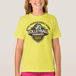 Aangepaste volleybal toernooi jaar naam nummer t-shirt