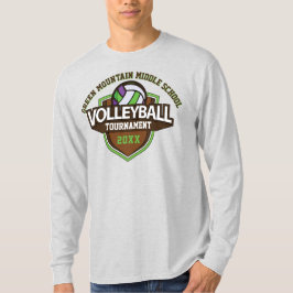 Aangepaste volleybal toernooi jaar naam nummer t-shirt
