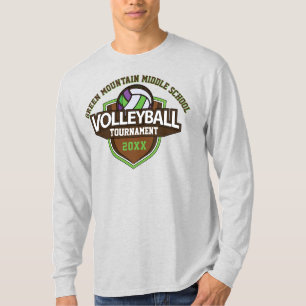 Aangepaste volleybal toernooi jaar naam nummer t-shirt