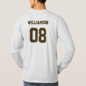 Aangepaste volleybal toernooi jaar naam nummer t-shirt (Achterkant)