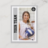 Aangepaste volleybal Trading Kaart (lichtgrijs) Contactkaartje (Voorkant)