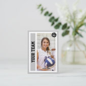 Aangepaste volleybal Trading Kaart (lichtgrijs) Contactkaartje (Staand voorkant)