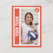 Aangepaste Volleybal Trading Kaart (Sinaasappel Ro Contactkaartje (Voorkant)