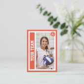 Aangepaste Volleybal Trading Kaart (Sinaasappel Ro Contactkaartje (Staand voorkant)