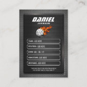 Aangepaste Volleybal Trading Kaart Volley Player K Contactkaartje (Achterkant)