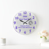 Aangepaste Volleybalklokken met drie tekstvakken Grote Klok (Huis)