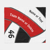 Aangepaste volleybalknijptens fleece deken (Voorkant (Horizontaal))