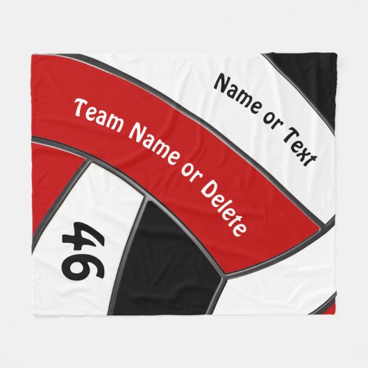Aangepaste volleybalknijptens fleece deken (Voorkant (Horizontaal))