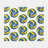 Aangepaste volleybalspeler Naam Team Jaar Fleece Deken (Voorkant (Horizontaal))
