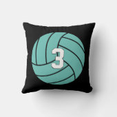 Aangepaste volleybalspeler nummer en teamkleur spo kussen (Achterkant)