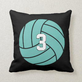 Aangepaste volleybalspeler nummer en teamkleur spo kussen