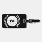 Aangepaste Volleybalteamnaam, afspeelnummer en kle Bagagelabel (Voorkant horizontaal)