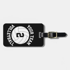 Aangepaste Volleybalteamnaam, afspeelnummer en kle Bagagelabel