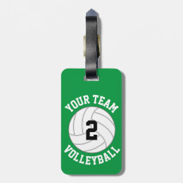Aangepaste Volleybalteamnaam, afspeelnummer en kle Bagagelabel