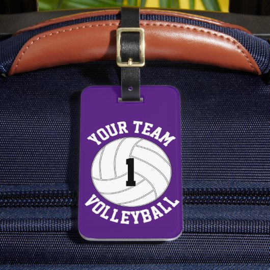 Aangepaste Volleybalteamnaam, afspeelnummer en kle Bagagelabel (Voorkant Insitu 2)