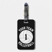 Aangepaste Volleybalteamnaam, afspeelnummer en kle Bagagelabel (Achterkant verticaal)