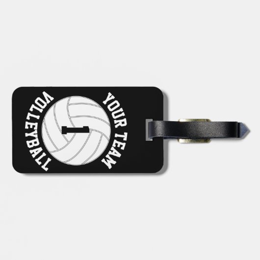 Aangepaste Volleybalteamnaam, afspeelnummer en kle Bagagelabel (Achterkant horizontaal)