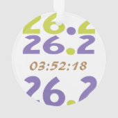 Aangepaste voor-/achternaam Tijd 26.2 marathonlope Ornament (achterkant)