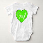 Aangepaste voor- en achterkant (naam & initiële le romper (Achterkant)