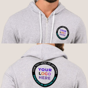 Aangepaste voor- en achtertekst   Eenvoudig bedrij Hoodie