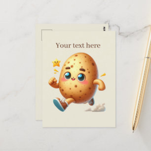 Aangepaste voor liefhebbers van cute aardappels briefkaart