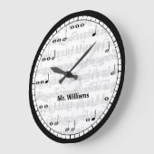 Aangepaste voor zwarte en witte Muzieknoten Grote Klok (Hoek)