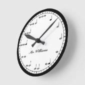 Aangepaste voor zwarte en witte Muzieknoten Ronde Klok (Hoek)