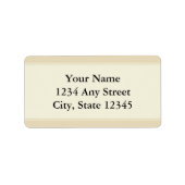 Aangepaste voorbedrukte Adresetiketten - Ecru en B Etiket (Voorkant)