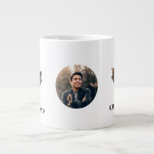 Aangepaste voorbeeldbladvormfoto blij Canada dag Grote Koffiekop (Voorkant)