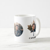 Aangepaste voorbeeldbladvormfoto blij Canada dag Koffiemok (Voorkant rechts)