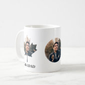 Aangepaste voorbeeldbladvormfoto blij Canada dag Koffiemok (Voorkant links)