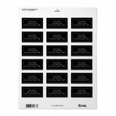 Aangepaste voorgeadresseerde zwart-witmaillabels etiket (Full Sheet)