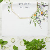 Aangepaste voorjaarsbloemen keukenhanddoek (Gevouwen)