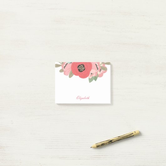 Aangepaste voorjaarsnaam post-it® notes (Op bureau)