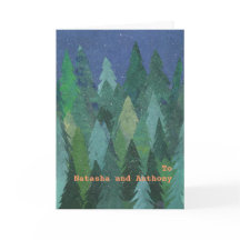 Aangepaste voorkant Snowy Christmas Trees Christma