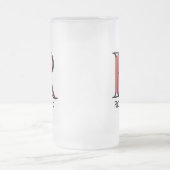 Aangepaste voornaam 3-kleurenmonogram matglas bierpul (Center)