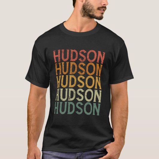 Aangepaste voornaam Hudson T-shirt (Voorkant)