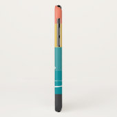 Aangepaste voornaam moderne Retro Ombre Stripe Case-Mate iPhone Case (Achterkant/links)