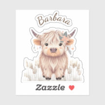 Aangepaste voornaam Schattige Modern Boho Highland