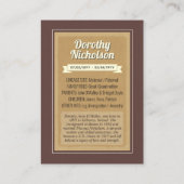 Aangepaste voorouder trading Kaart, familie erfgoe Contactkaartje (Achterkant)