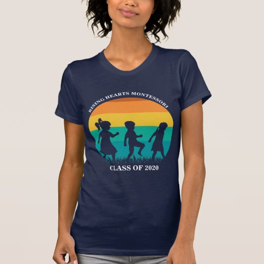 Aangepaste voorschoolleraar of Montessori School T-shirt (Voorkant)