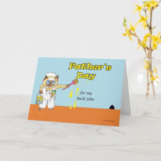 Aangepaste voorwand voor Vaderdag met wielschilder Kaart (Gele Bloem)