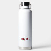 Aangepaste voorzijde Bericht Achterzijde KING Teks Waterfles (Achterkant)