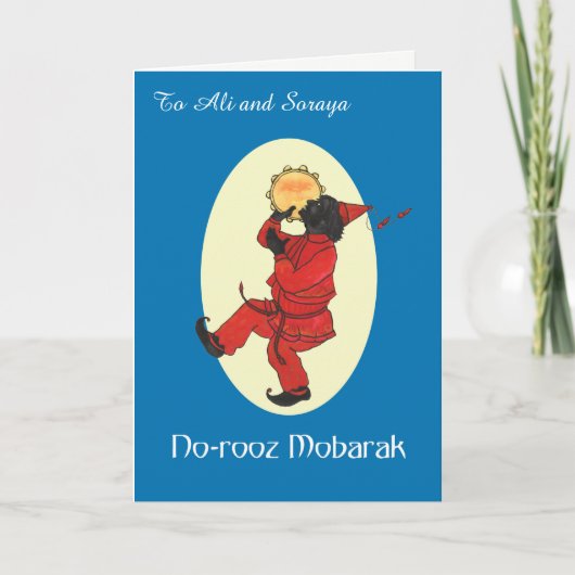 Aangepaste voorzijde Norooz Haji Firuz Perzisch Ni Feestdagen Kaart (Voorkant)