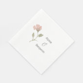 Aangepaste vorm en dubbelzinnige Waterverf bruilof Servet (Hoek)