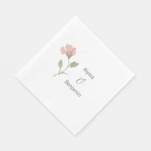 Aangepaste vorm en dubbelzinnige Waterverf bruilof Servet (Hoek)