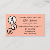 Aangepaste vormen koraalroze Sjabloon Visitekaartj Visitekaartje (Voorkant)