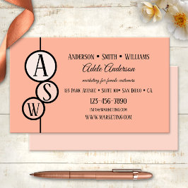 Aangepaste vormen koraalroze Sjabloon Visitekaartj Visitekaartje